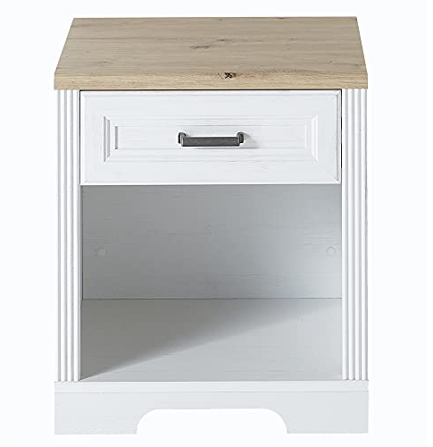 Lomadox Büro Rollcontainer in Pinie hell mit Artisan Eiche Nb., B/H/T: ca. 54/62/39 cm
