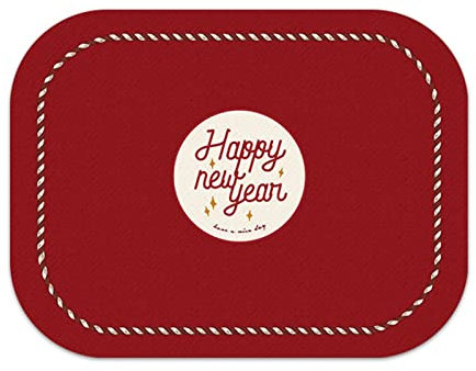 Tovagliette RENRUIRUI- Set di 6 Sottopiatti in Pelle PU Antiscivolo, Resistenti al Calore E Facili da Pulire, per La Decorazione della Tavola da Pranzo delle Feste di Natale E Capodanno