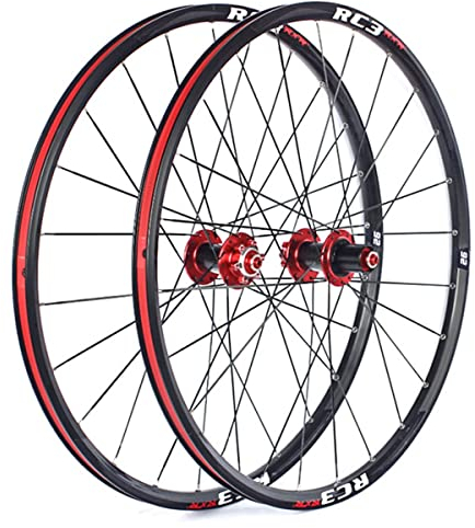 Generic Mountainbike Laufradsatz 26/27,5/29 MTB Felge 24H Carbon Nabe Scheibenbremse Schnellspanner Laufräder für 7/8/9/10/11 Speed Kassette Schwungrad 1800