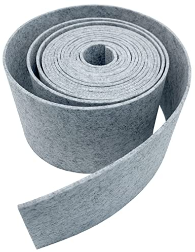 aufodara Fieltro 11cm x 500cm x 3mm Tela de Fieltro Rollo de Fieltro para Bolsa de Fieltro, Manualidades de Costura, Patchwork, Jardín Disco de Mantillo Fieltro, Telas para Manualidades (Gris Claro)