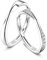 Milacolato Partnerringe 925 Sterling Silber Ringe Damen Diamant Hochzeit Eternity Verlobungsringe Für ihn Und er Sets Bff Ring Mobius Ring Freundschaftsringe Couple Geschenke