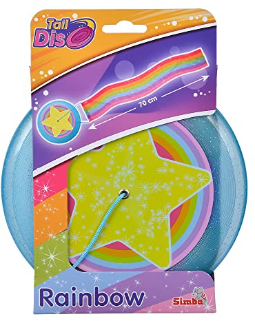 Taildisc Stern, Wurfscheibe mit süßer Bedruckung und Schweif, D:22cm, 95cm, ab 3 Jahren