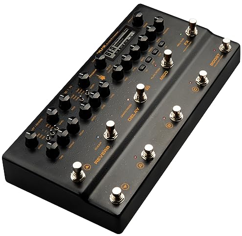 NUX Processori multi effetti Trident con adattatore, algoritmo di modellazione di amplificatori TSAC-4K, 27 IR cabina, risoluzione campione 1024