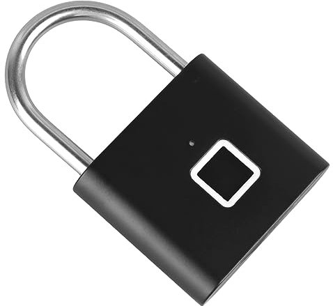 Candado Inteligente con Huella Dactilar Bluetooth - Cerradura Electrónica Biométrica Impermeable Recargable por USB sin Llave con Múltiples Opciones de Desbloqueo y Diseño de