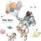 Wandtattoo Kinderzimmer Jungen, Weltraum Planet Astronaut mit Luftballon Wandaufkleber, Selbstklebend DIY Wandsticker für Babyzimmer Kinderzimmer Schlafzimmer Wanddeko