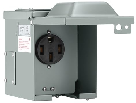 LENZ NEMA 14-50 Outdoor Outlet Box, 50A 125/250V, ETL UL 498