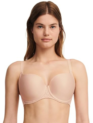 Chantelle Norah T-Shirt-BH mit offenem Ausschnitt, Nude-Rouge, 75C