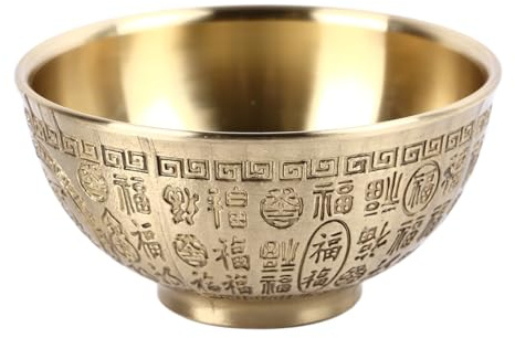 Qcwwy Golden Räucherschale, Buddhistische Opferschale, Segensschale Zum Verbrennen von Räucherwerk, Buddhistische Versorgung, Kupfer