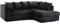 SOFASELECTIONUK LTD Jumbo Cord Scatter Back 4-Seater Right Hand Facing Corner Sofa: Elevate Your Living Room With Comfort and Style (Black, Right Hand Facing)