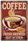 SUPERDANT Kaffee Blechschild Bunte Metallschild Eisen Vintage Deko Retro Blechschilder Deko Für Zuhause Metallschilder Für Bars Cafés Kneipen Toiletten Wohnzimmer Schlafzimmer 30x20 cm