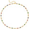 Jenosy 18K Gold Bunte Teardrop Ketten Damen Choker Ketten Handmade CZ Ketten Gold für Frauen Schmuck