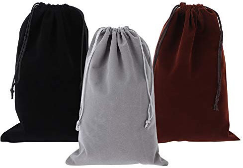 SUNFECILI 3Pcs Flocking Cloth Drawstring Pouch,Cell Phone Sleeves, Dust‑Proof Storage Bag for Jewelry Gift Candies Phone,Phone Case for Gifts, Jewelry, Makeup, Power Bank, or Phone Accessories