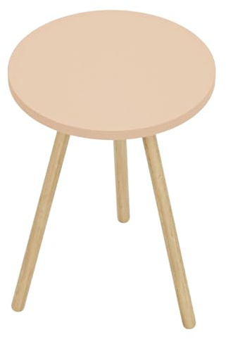 Jungengel Runder Beistelltisch aus Holz, 34 x 34 cm, Höhe 45 cm, für Wohnzimmer, Schlafzimmer, Küche, Esszimmer, Flur, Büro, Gästezimmer, Kinderzimmer (Cappuccino)