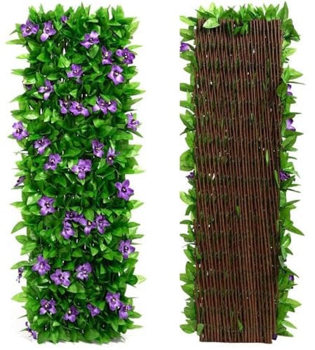 Schermatura for recinzione in edera artificiale, schermatura for giardino, siepe for la privacy, schermo for siepe espandibile, traliccio for edera, recinzione for la privacy del giardino for giardino