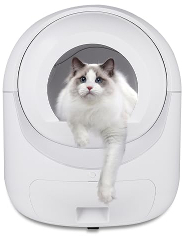 Selbstreinigende Katzentoilette, 70L Katzenklo Selbstreinigend, Geruchsbeseitigerin/Sensoren/APP-Steuerung Selbstreiniges Katzenklo, Automatische Elektrisches Katzenklo, für Mehrere Katzen