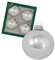 Krebs Glas Lauscha - Christbaumschmuck/Christbaumkugeln - Box mit 4 Glanz-Silberne Kugeln aus Glas in Einer Größe von 8cm