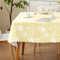 meioro Polyester Table Cloth Wipe Clean Tablecloth, 90x90cm Rectangle Water Resistant Tablecloths, Waterproof Decorative Leaf Table Cover Protector for Home Picnic Party Outdoor Decorations(Yellow)