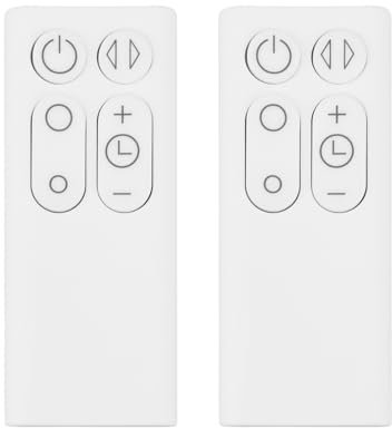 Create idea 2pcs Fan Remote Control Replacement Desk Handset Remote Tower Remote Compatible with Dyson AM06 AM07 AM08 White (Without Battery)