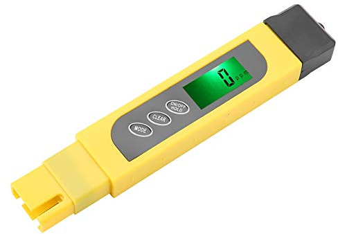 Risegun Tester TDS Digitale, Tester di qualità dell'acqua digitale 3 in 1, misura manuale 0-4999 ppm TDS con display LED per acqua, piante, acqua potabile, acquari