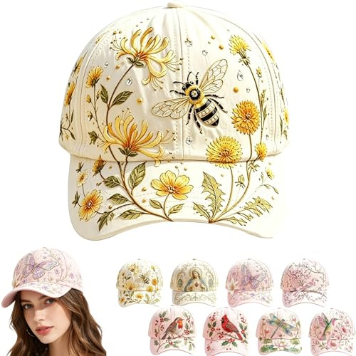 2026 Limited Edition Garden Morning Cap Botanical Cottagecore Hat for Women， Adjustable Breathable Baseball Cap ，Gift for Gardeners (A)