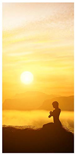 Bilderwelten Raumteiler Yoga Meditation 250x120cm inkl. transparenter Halterung