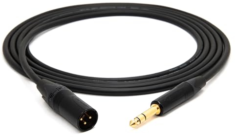 enoaudio Mogami 2534 Quad profesional Cable balanceado | Neutrik 6,3mm TRS – XLR macho | HiFi - 10 m