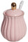 Sucrier rose en céramique avec couvercle et cuillère pour la maison et la cuisine 226,8 g sugar-bowls rose