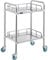 VEVOR Servierwagen Edelstahl Serving Lab Trolley 2 Böden Laborwagen Tragbar Abräumwagen Medical Dental Lab Cart Transportwagen Rollwagen Medizinisch Universalräder Zwei Fußbremsen Breite Anwendung