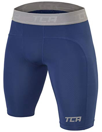TCA Men's Pro Performance Compression Base Layer Thermal Under Shorts - Blueprint, S Men