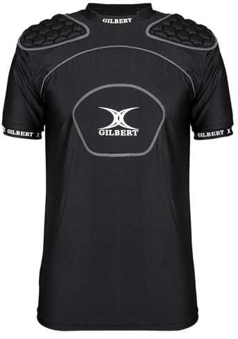 Gilbert XP 1000 JUNIOR BODY ARMOUR - BLACK & CHARCOAL - NEW FOR 2020/2021 (8 ans - MB)