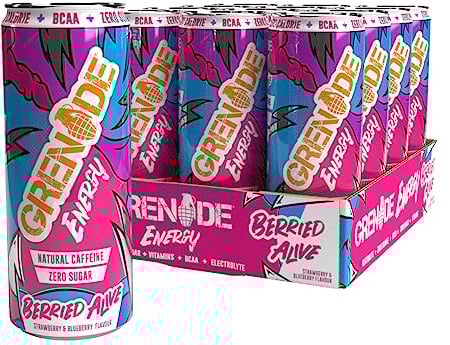 Grenade Sugar Free Energy Drink - Berried Alive, 330 ml (Pack of 12)
