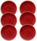 Rustic Swirl Red Melamine/Plastic/BBQ/Outdoor Dinner Plate Set (6)