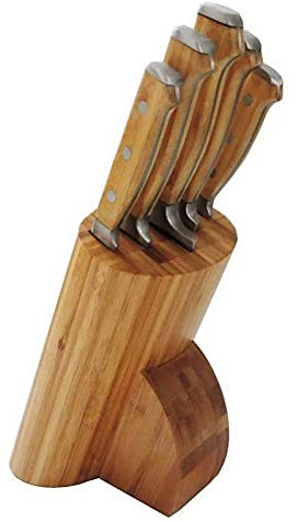 Schäfer Messerset 6-teilig Bambusblock Messerblock Bambus
