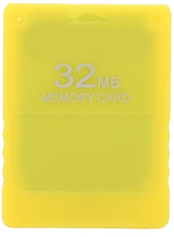 Memory Card for PS2,32MB Game Memory Card High Speed FMCB 1.966 Professional Game Accessories for Playstation 2(yellow)