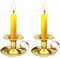 ruichrng 2 Kerzenständer mit Griff, Vintage Kerzenhalter Kerzenleuchter Geschenk für Tischdeko Hochzeit Bad Küche Balkon Dekoration (Gold)