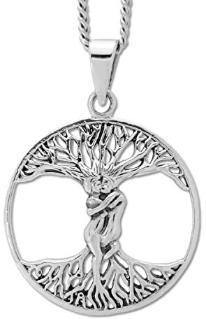 Genuine 925 Sterling Silver Personalised Tree of Life Necklace/Lovers Necklace/Free Engraving Service/Quality Handmade Silver - KIMNKIM G7-1