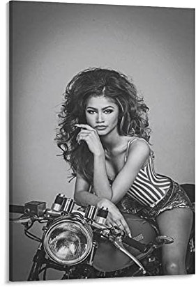 JIJIE Zendaya Coleman Sexy und heißes Poster Gemälde auf Leinwand Wandkunst Poster Scrollbild Druck Wohnzimmer Wanddekoration Home Poster 60 x 90 cm