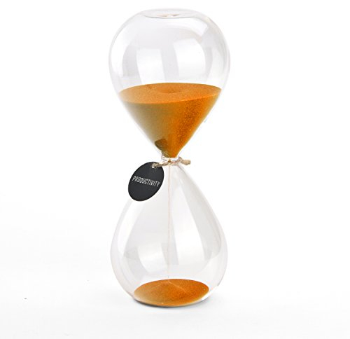 Hourglass Sand Timers, Colorful and Fashion, Biloba Sand Timer Inspired Glass 3mins / 5mins / 15mins / 30mins / 45mins / 60mins for Home, Office Desk Decor