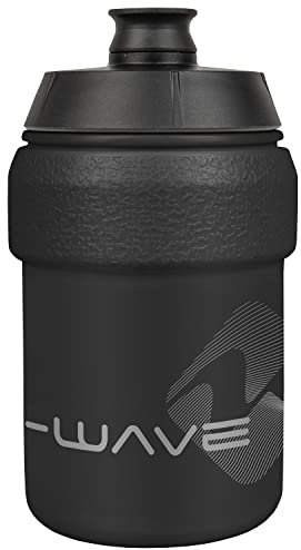 M-Wave 350 ml Trinkflasche, Fahrradflasche, Kunststoff, schwarz, mit Skala, PBO 350