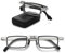 VEVESMUNDO Faltbar Lesebrille Metall Klappbar Rechteckig Klein Mini Klassisch Kompakte Sehhilfe Lesehilfe Brille Sehstärke mit Etui (+1.0, Rechteckig)