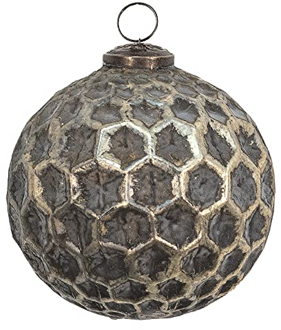 Clayre & Eef Weihnachtskugel Ø 12 cm Braun Glas Weihnachtsdekoration