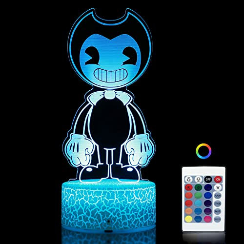 Arrucoly 3D Night Light Illusion LED Desk Lamp with 16 Color Change Touch & Remote Control Room Decor Gifts for Fans