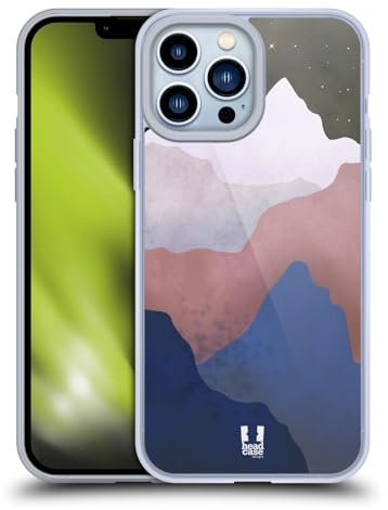 Head Case Designs Midnight Colourful Mountains Gel Case [Military Grade Protection] Compatible with Apple iPhone 13 Pro Max and Compatible with MagSafe