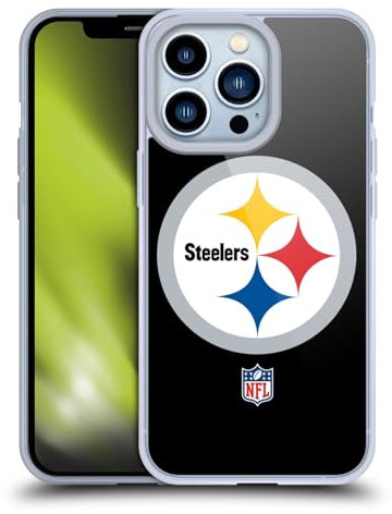 Head Case Designs Licenciado Oficialmente NFL Claro Logotipo de Pittsburgh Steelers Caso Funda de Gel Suave Compatible con Apple iPhone 13 Pro