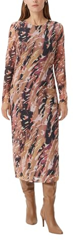 COMMA Gemustertes Meshkleid mit Raffung