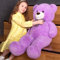 MorisMos XXL Teddybär 120 cm groß - Lilac Teddy Bär Stofftier Plüschtier Kuscheltier für Babys, gefüllt riesen Teddy Freundin Mädchen Kinder