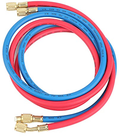 OUKENS Tuyau De Charge De Réfrigérant Réfrigération Ajout d'un Accessoire d'entretien du Système De Climatisation pour la Maison, Le Bureau(Double British System, 1.5 Meters, Two Pipes)