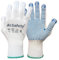 A1SAFETY 24 Pairs Polka Dot Work Gloves PVC Dotted High Grip Palm Safety Gloves for Men Women House Work, Warehouse, Picking Packing, Gardening (White Liner, Medium)