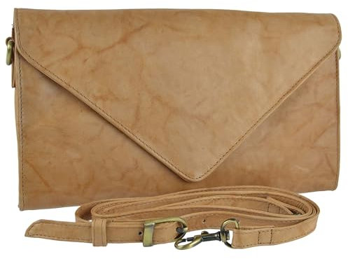 Gigi Damen Clutch, weich, klassisch, Leder, vielseitig und stilvoll, honig, Einheitsgröße