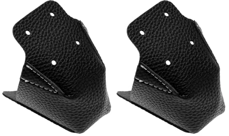 Create idea 1 Paar Anti-Reibung Rollschuh Zehenkappenschutz PU-Leder Skate Kappenabdeckung mit 4 Löchern für Rollschuh Ersatzzubehör, Schwarz